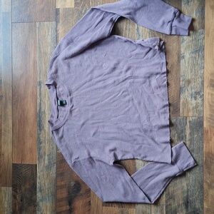 Heather people crop thermal shirt